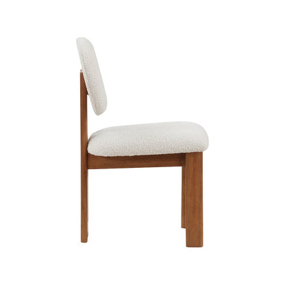 Napa Cream Boucle Fabric Dining Chair, Set of 2