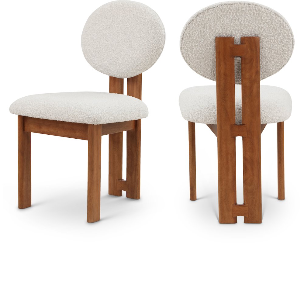 Napa Cream Boucle Fabric Dining Chair, Set of 2
