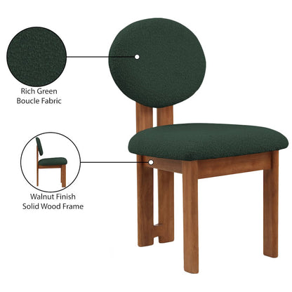 Napa Green Boucle Fabric Dining Chair, Set of 2