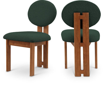 Napa Green Boucle Fabric Dining Chair, Set of 2