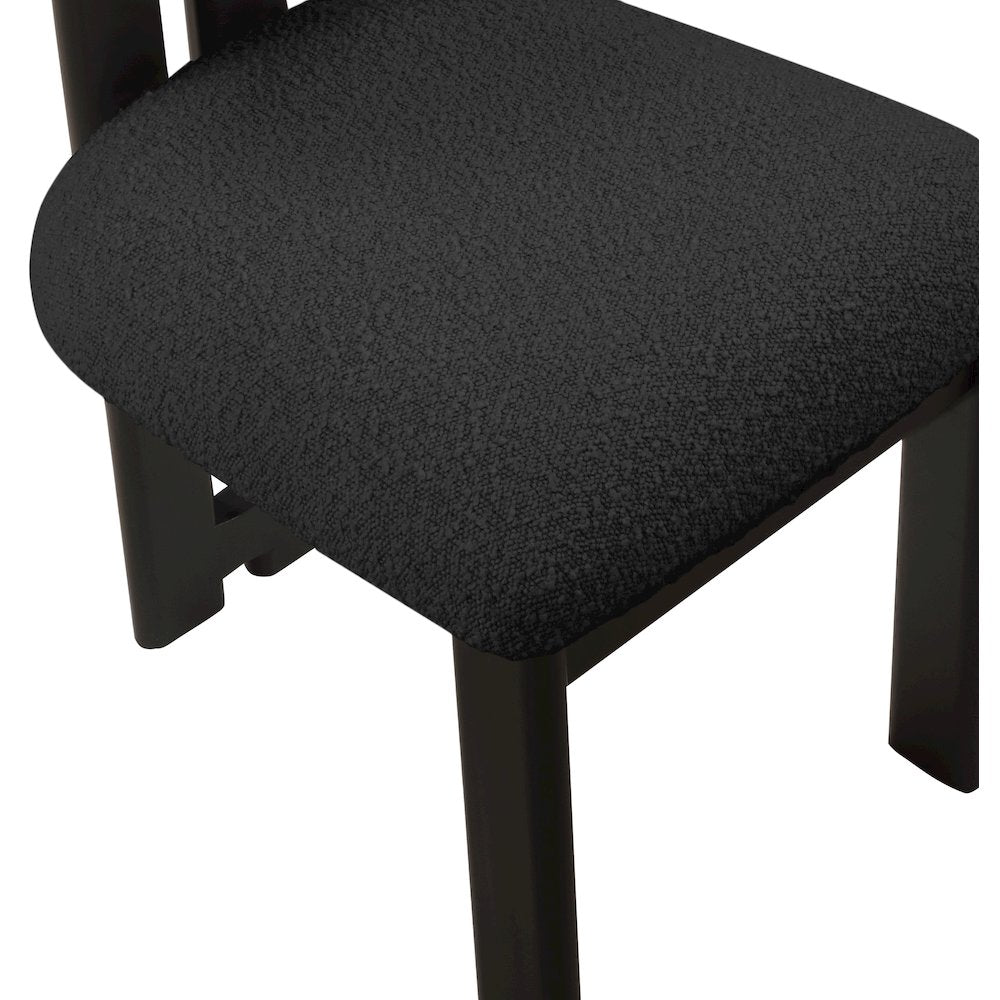Napa Black Boucle Fabric Dining Chair, Set of 2
