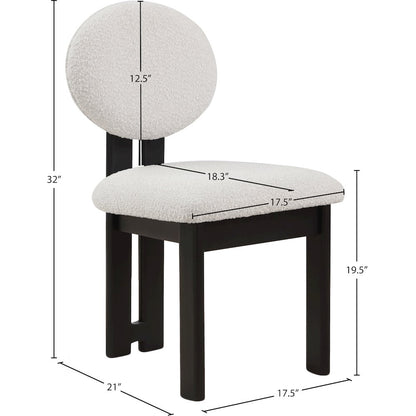 Napa Cream Boucle Fabric Dining Chair, Set of 2