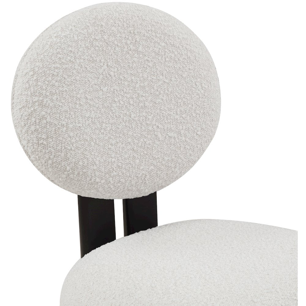Napa Cream Boucle Fabric Dining Chair, Set of 2