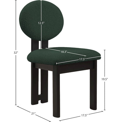Napa Green Boucle Fabric Dining Chair, Set of 2