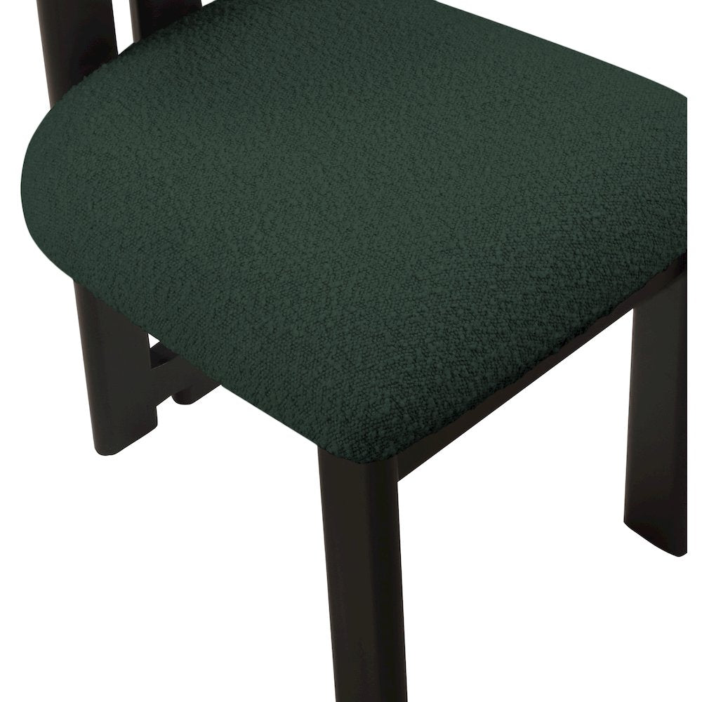 Napa Green Boucle Fabric Dining Chair, Set of 2