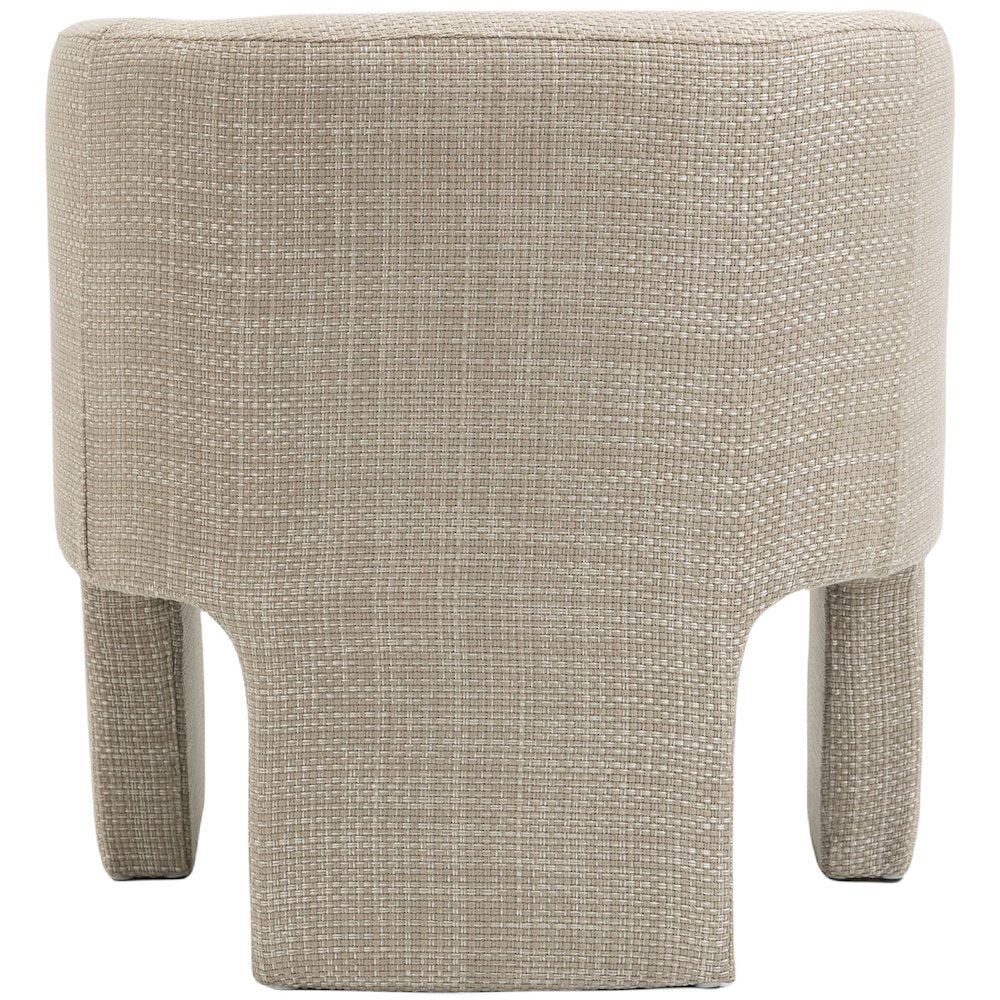 Sawyer Beige Weaved Polyester Fabric Accent Chair