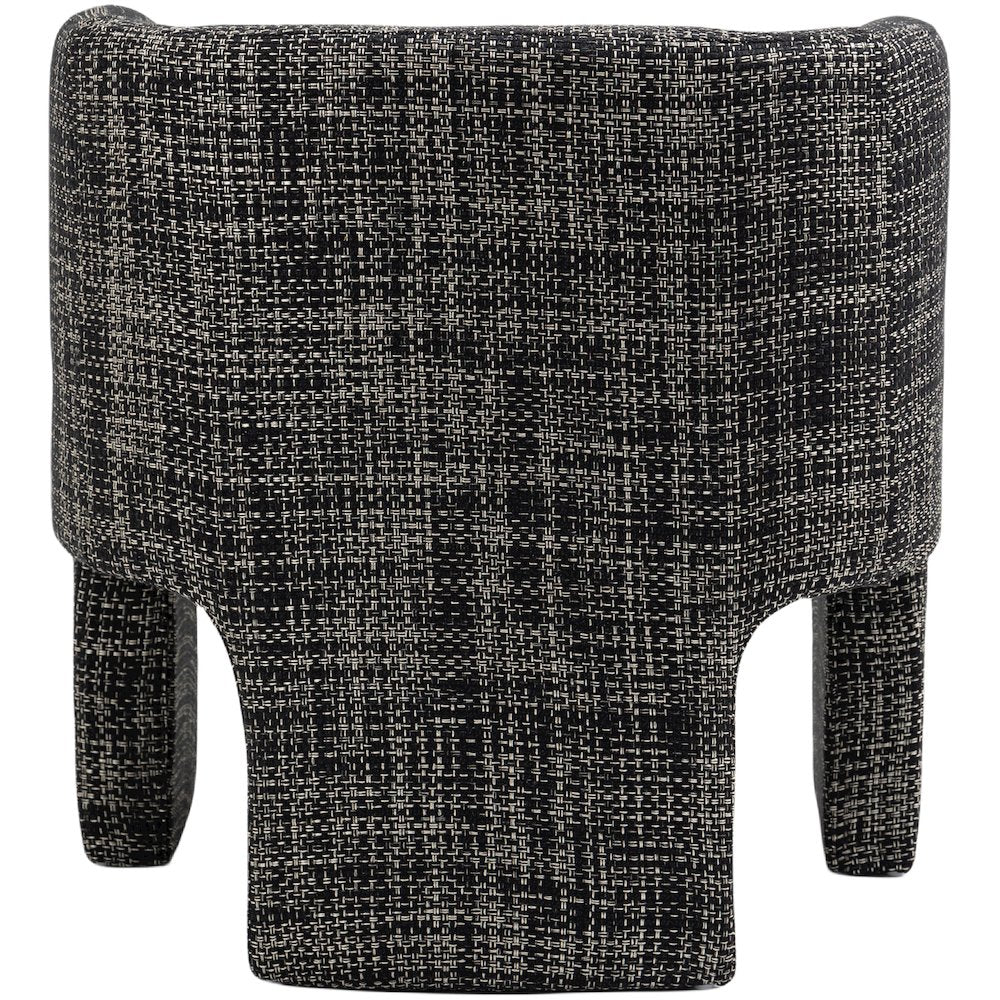 Sawyer Black Weaved Polyester Fabric Accent Chair