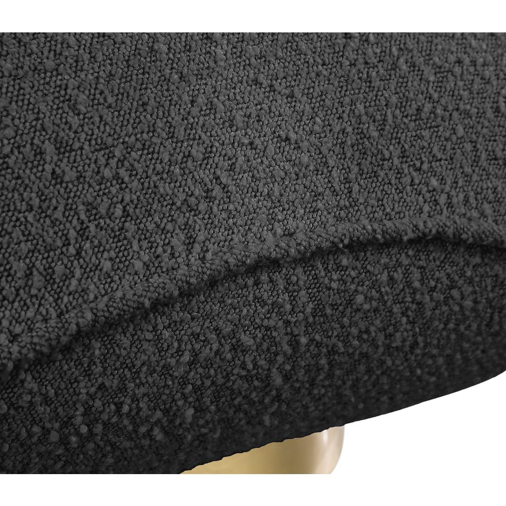 Geneva Black Boucle Fabric Swivel Accent Chair