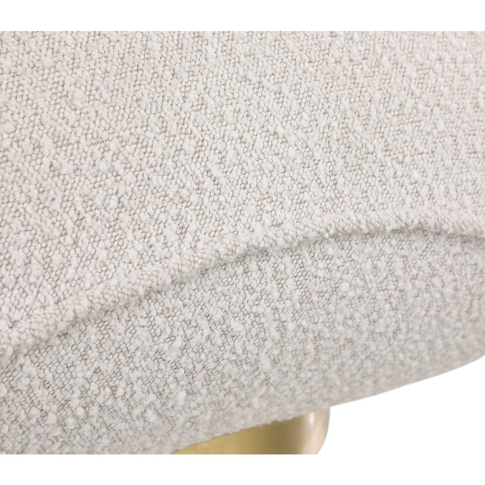 Geneva Cream Boucle Fabric Swivel Accent Chair