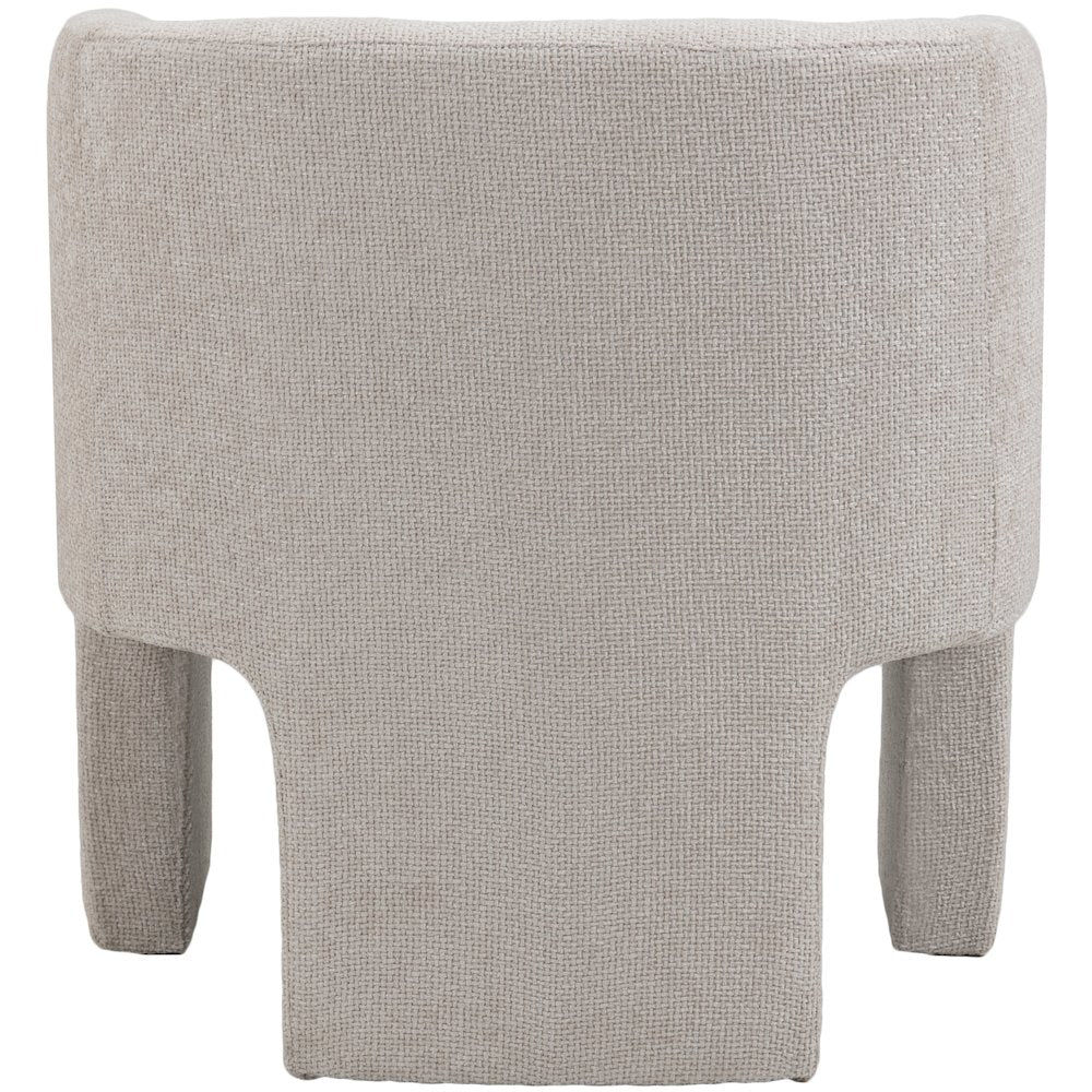 Sawyer Cream Chenille Fabric Accent Chair