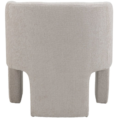Sawyer Cream Chenille Fabric Accent Chair