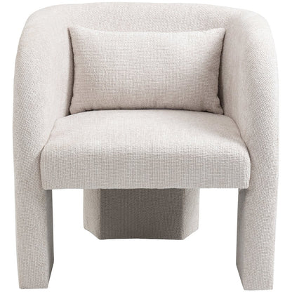 Sawyer Cream Chenille Fabric Accent Chair