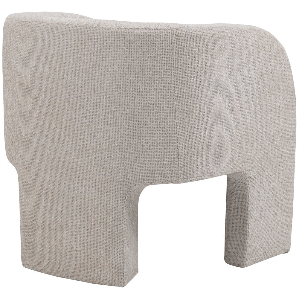 Sawyer Cream Chenille Fabric Accent Chair