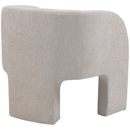 Sawyer Cream Chenille Fabric Accent Chair