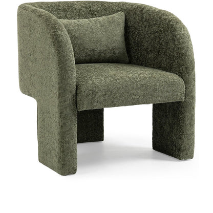 Sawyer Green Chenille Fabric Accent Chair
