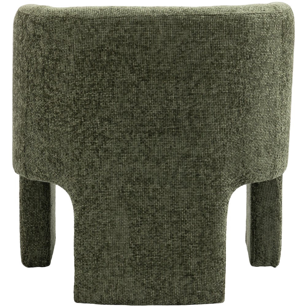 Sawyer Green Chenille Fabric Accent Chair