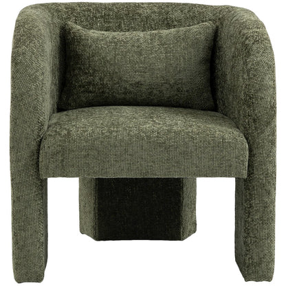 Sawyer Green Chenille Fabric Accent Chair