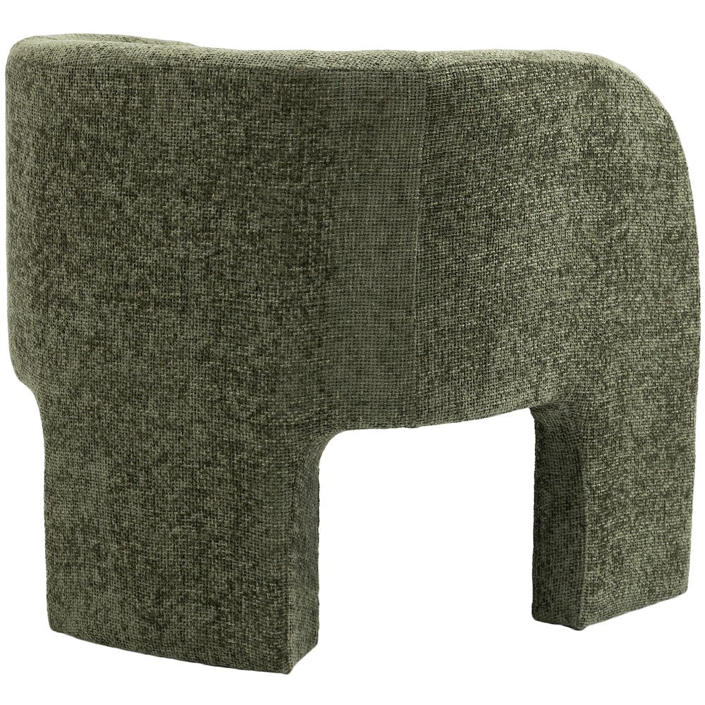 Sawyer Green Chenille Fabric Accent Chair