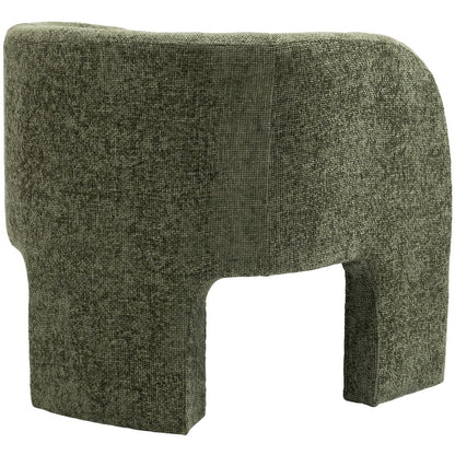 Sawyer Green Chenille Fabric Accent Chair