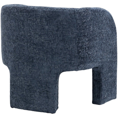 Sawyer Navy Chenille Fabric Accent Chair