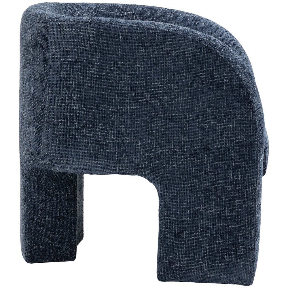 Sawyer Navy Chenille Fabric Accent Chair