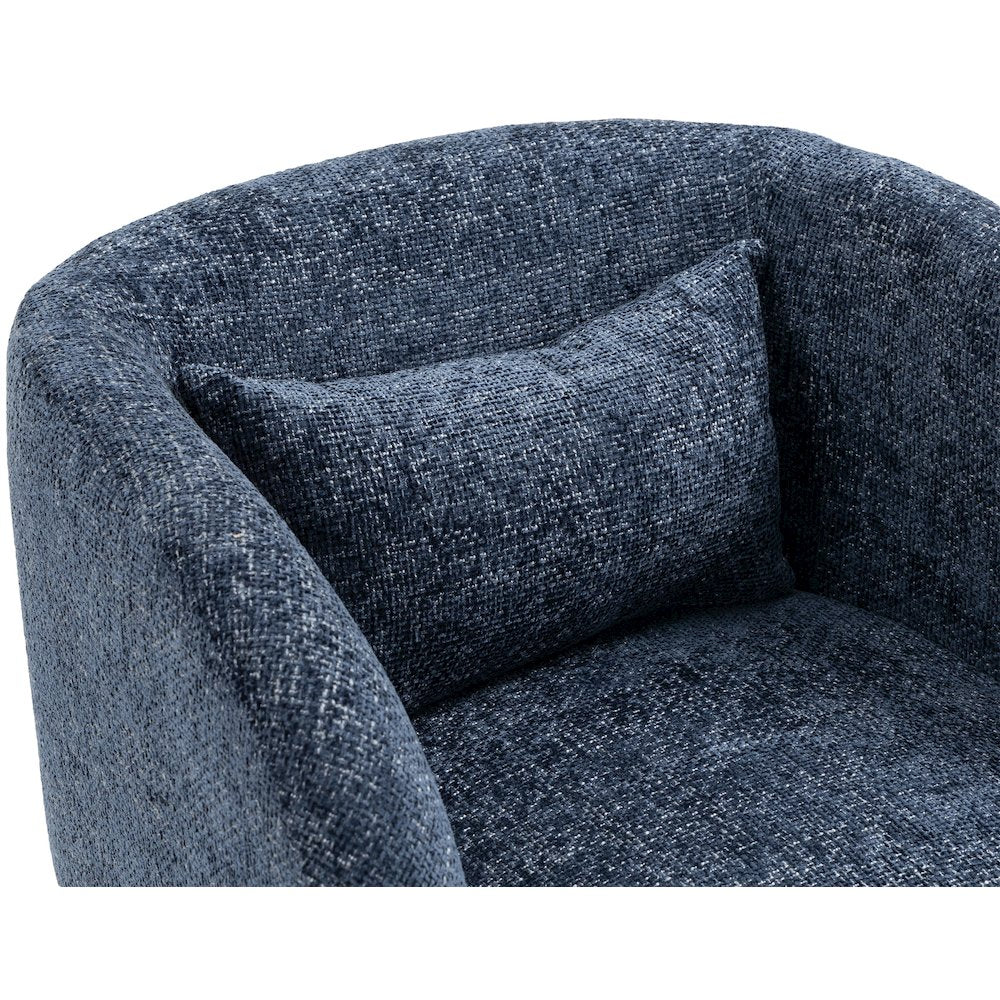 Sawyer Navy Chenille Fabric Accent Chair
