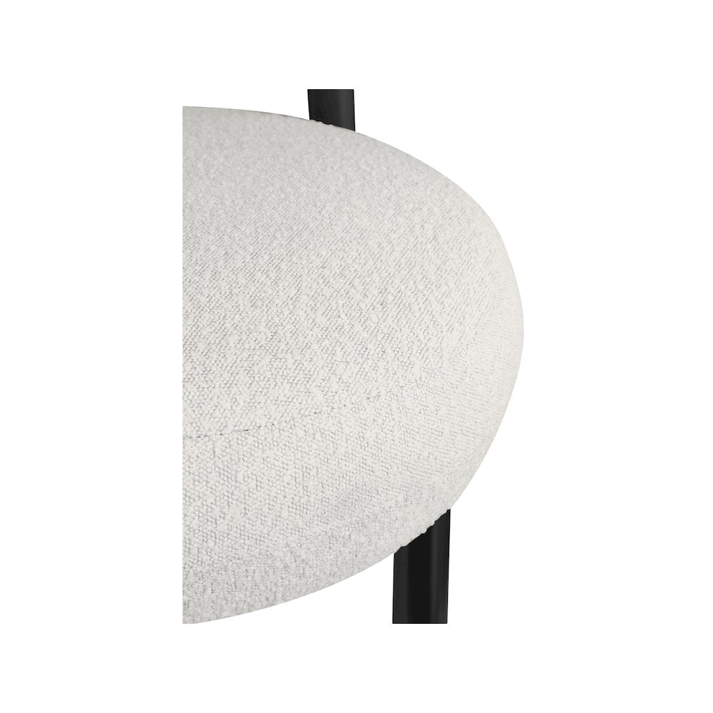 Bordeaux Cream Boucle Fabric Accent Chair
