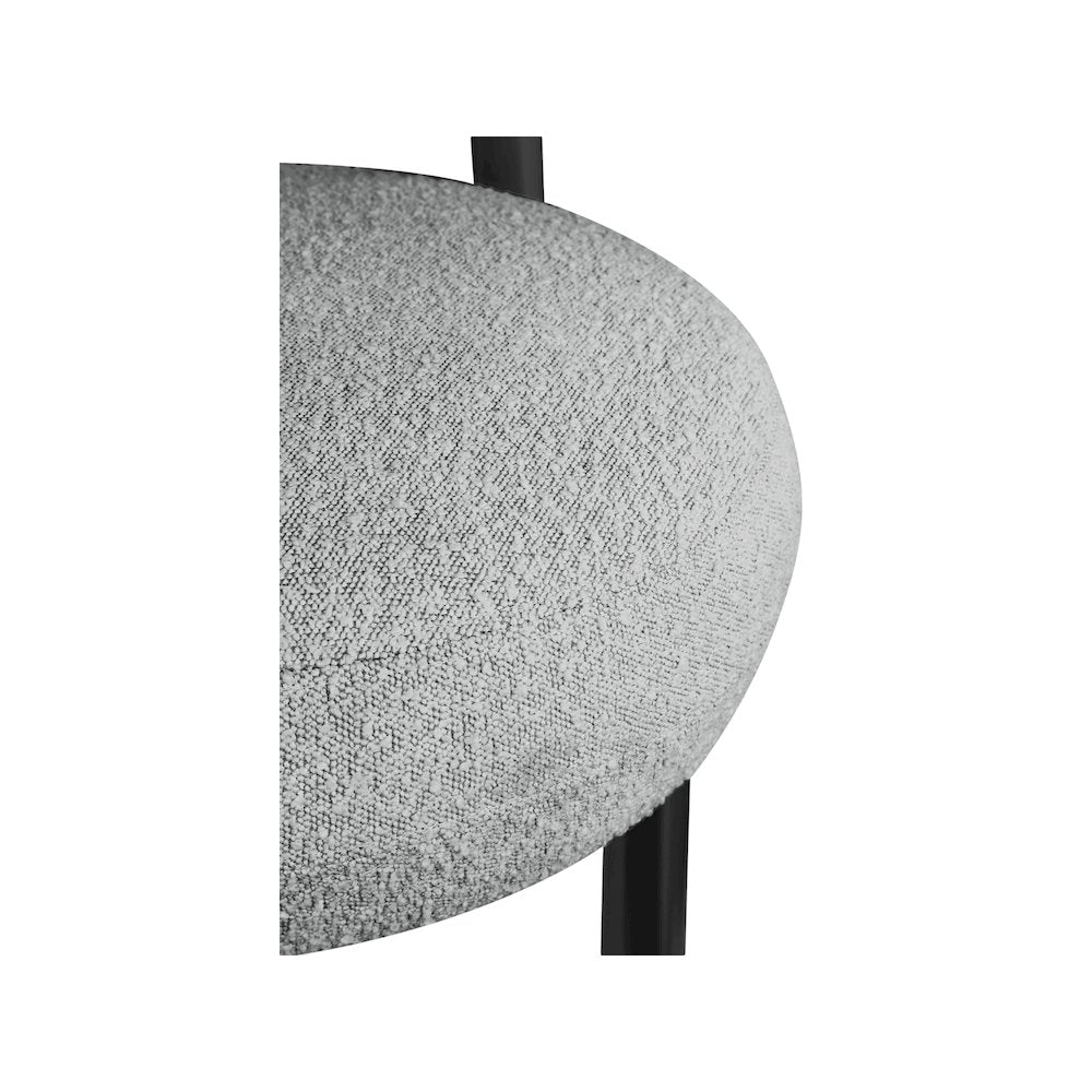 Bordeaux Grey Boucle Fabric Accent Chair