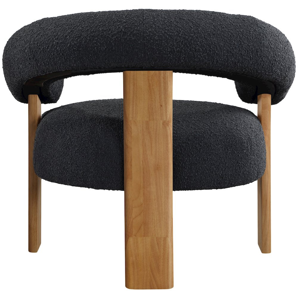 Winston Black Boucle Fabric Accent Chair