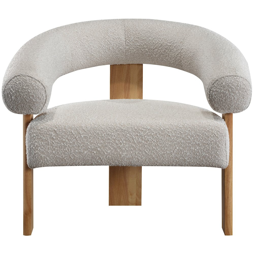 Winston Cream Boucle Fabric Accent Chair
