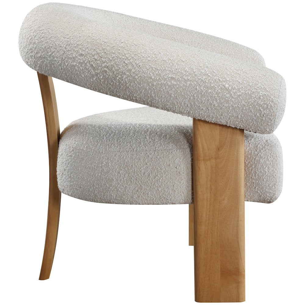 Winston Cream Boucle Fabric Accent Chair