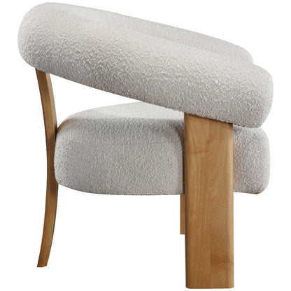 Winston Cream Boucle Fabric Accent Chair