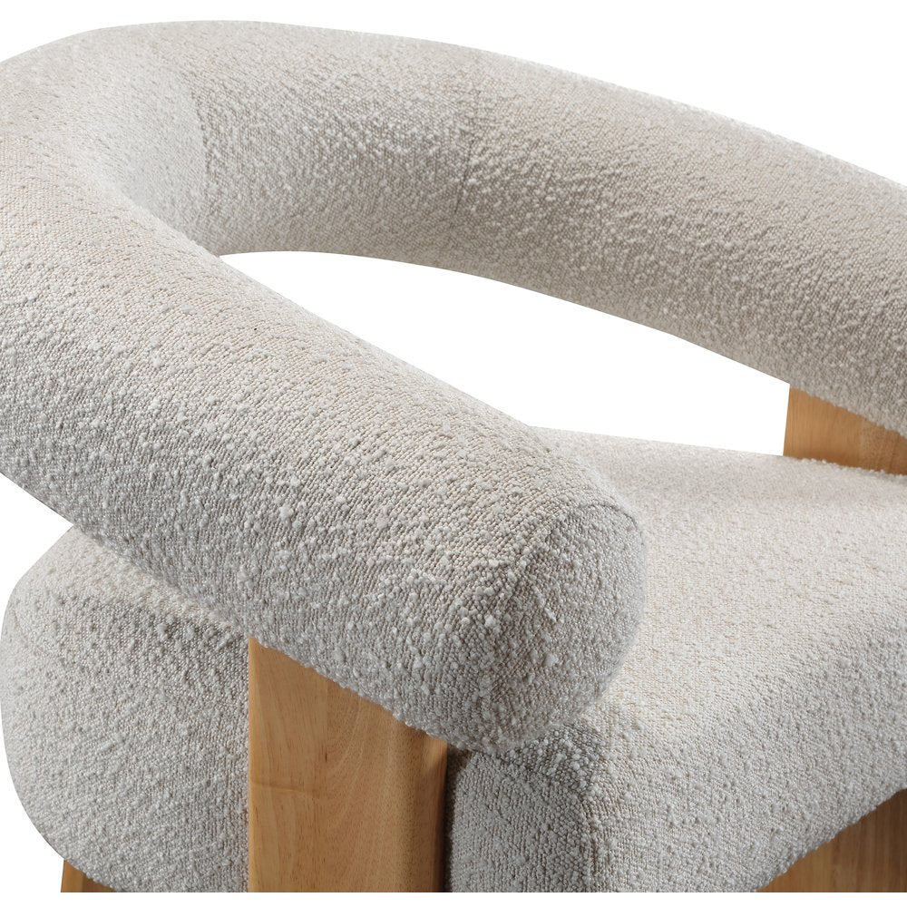 Winston Cream Boucle Fabric Accent Chair