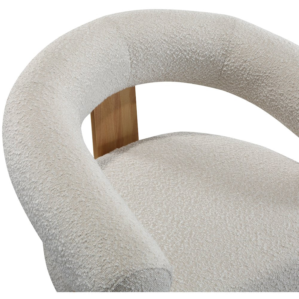 Winston Cream Boucle Fabric Accent Chair