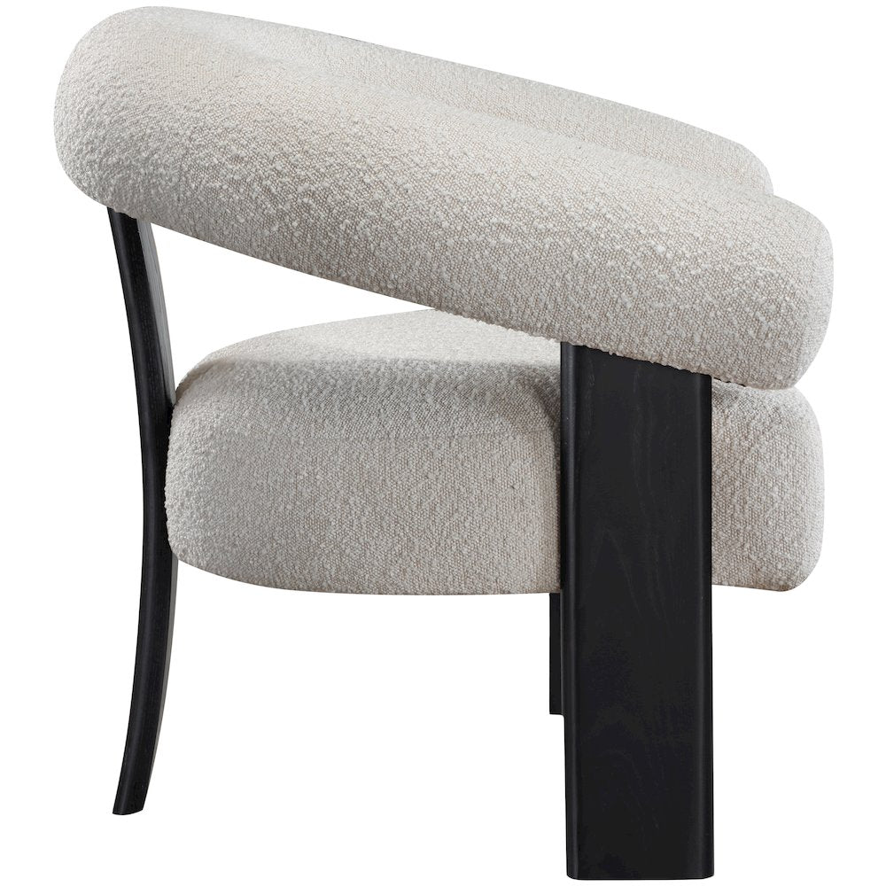 Winston Cream Boucle Fabric Accent Chair
