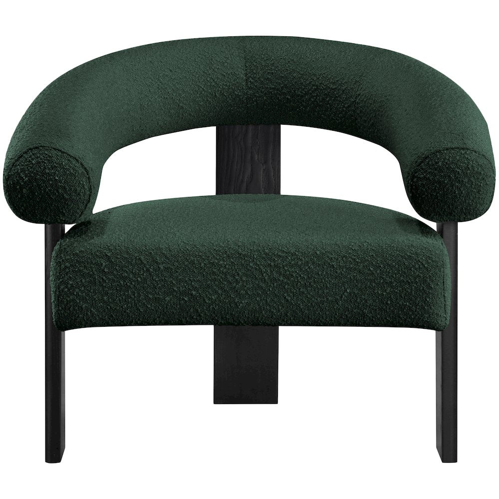 Winston Green Boucle Fabric Accent Chair