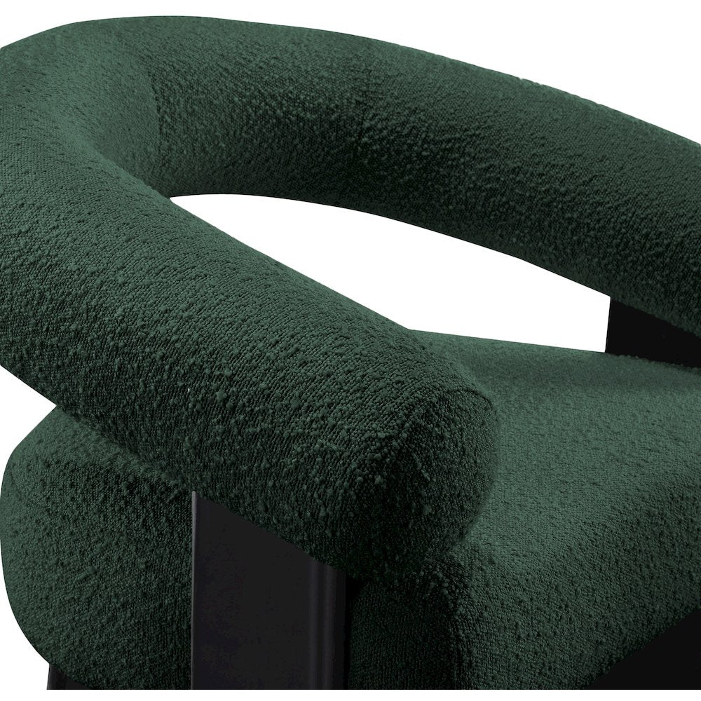 Winston Green Boucle Fabric Accent Chair