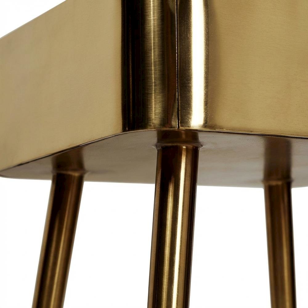 Brushed Gold Nightstand with Contemporary Style and Elegant Finish