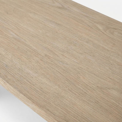 Natural Oak Coffee Table with Art Deco Style and Warm Finish