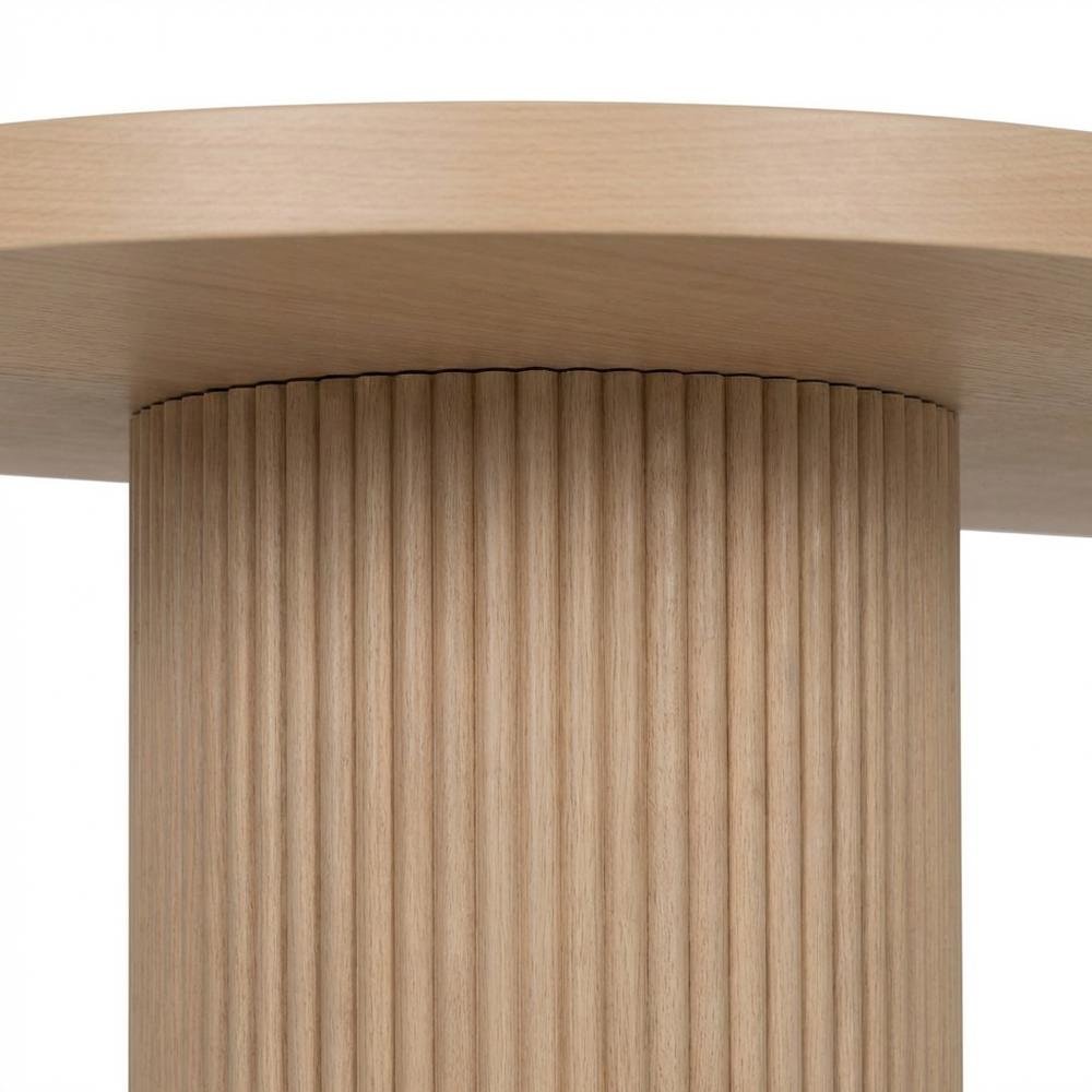 Natural Oak Oval Dining Table, Butterfly Leaf, Seats 8