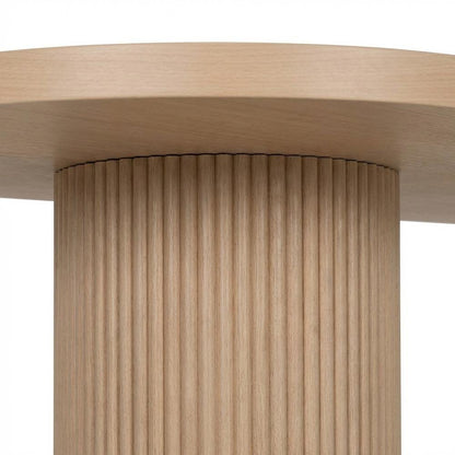 Natural Oak Oval Dining Table, Butterfly Leaf, Seats 8
