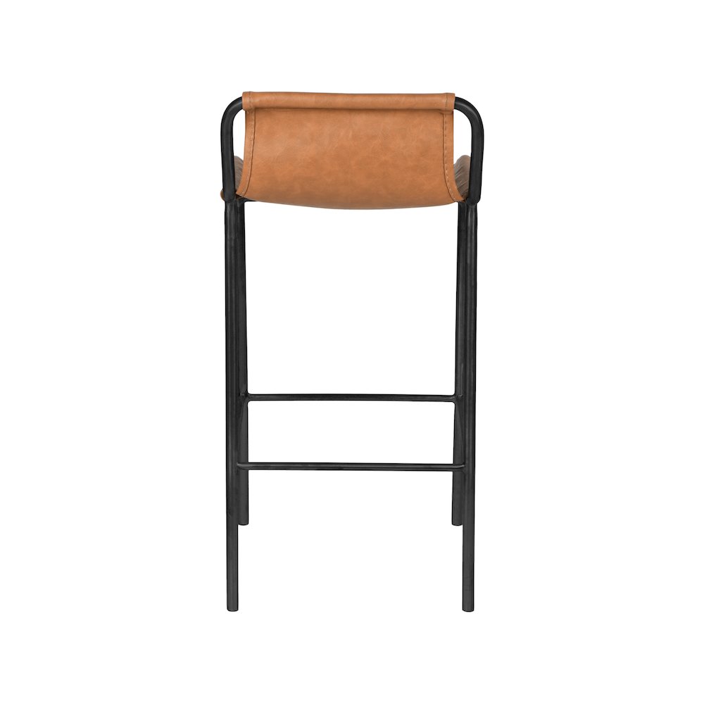 Dax Cognac Vegan Leather Counter Stool