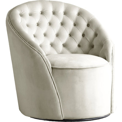 Alessio Cream Velvet Accent Chair