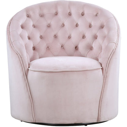 Alessio Pink Velvet Accent Chair