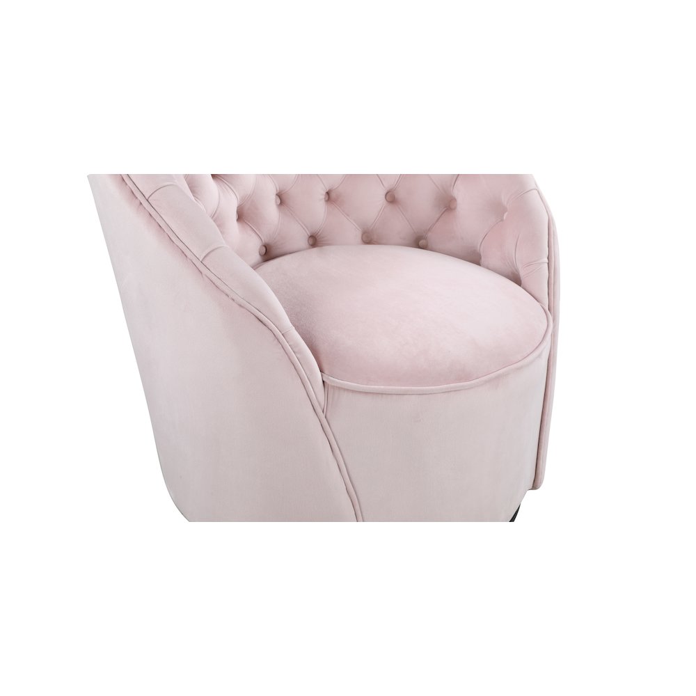 Alessio Pink Velvet Accent Chair