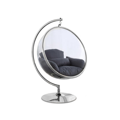 Luna Grey Durable Fabric Acrylic Swing Chair