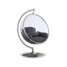 Luna Grey Durable Fabric Acrylic Swing Chair