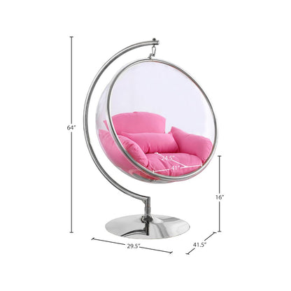 Luna Pink Durable Fabric Acrylic Swing Chair