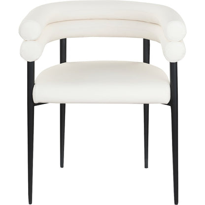 Lavina Cream Vegan Leather Dining Chair, Set of 2