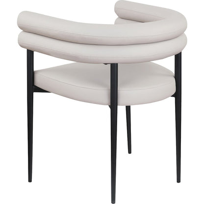 Lavina Taupe Vegan Leather Dining Chair, Set of 2